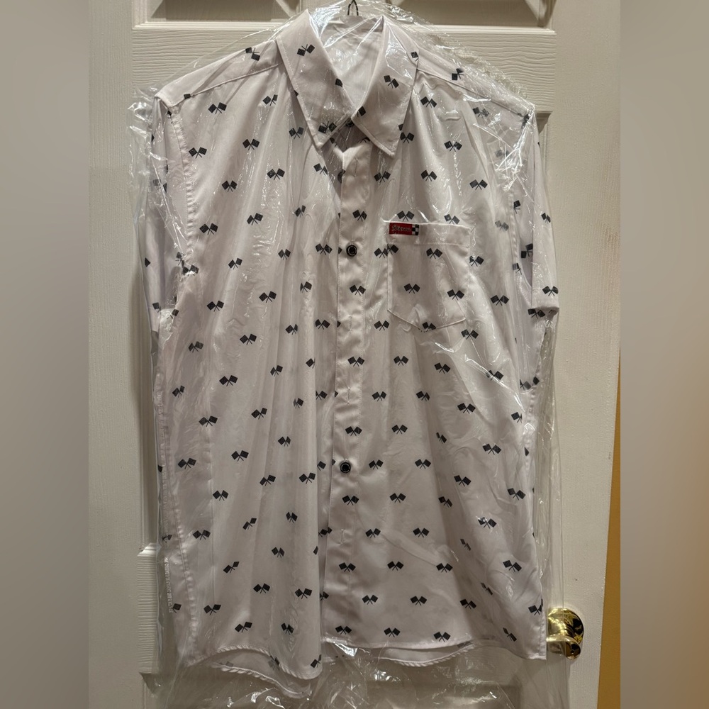 Dixxon Flannel Co Men White Shirt The Podium Racing Flag Short Sleeve Size Large - Picture 4 of 9